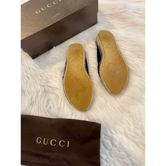 Size 37 Suede Softy Gucci Espadrilles Flats